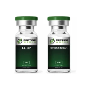 LL-37 Thymosin Alpha-1 Peptide Stack research vials: LL-37 5mg, Thymosin Alpha-1 10mg
